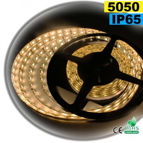  Strip Led warm white light SMD 5050 IP65 60leds/m 30m