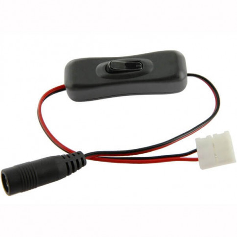 Switch plus cord fitted with female jack connector and 8mm clip-connect box.