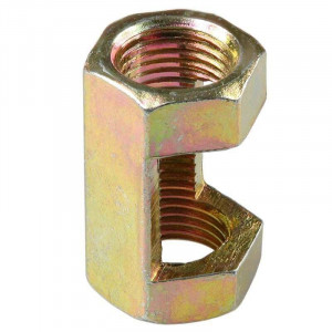 Hexagonal bichromated steel sleeve with M10 thread