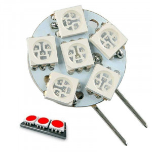 Bulb 360° 20 leds SMD 11 to 24 volts G4 Red
