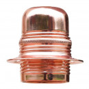  E27 screw lampholder in steel with copper chrome finish