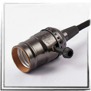 E27 screw lampholder bronze black vintage style rotary knob