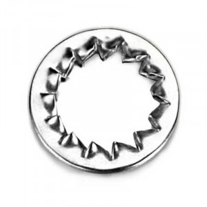 Zinc-plated serrated washer for M10 threaded tube