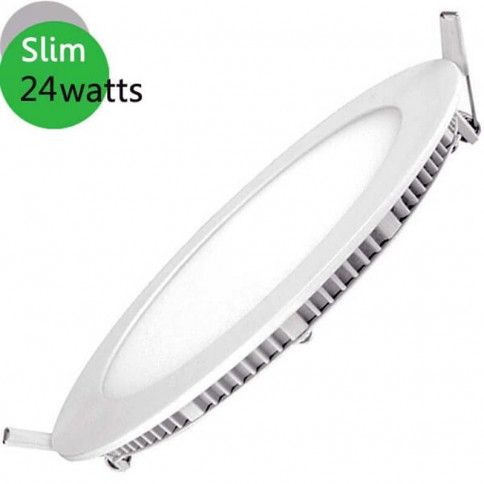  Dalle Templat LED ronde slim de 24 watts Ø 300 mm encastré 