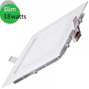 Dalle Templat LED carrée slim de 18 watts 225 x 225 mm encastré