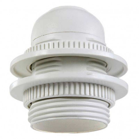  Plastic socket with double clamping rings for E27 base bulb
