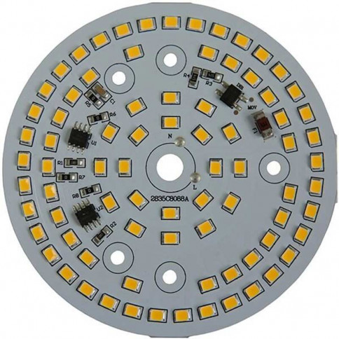 Platine AC LED 40 watts à alimentation transistorisé 230V - 80 LED 5730 - Ø 107 mm