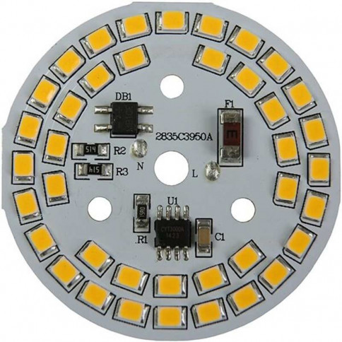 AC LED 12 watt solid state power supply 230V - 82 LED 2835 - Ø 70 mm