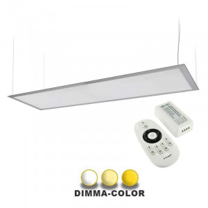 40W 300 x 1200mm DIMMA-COLOR suspended panel with 4-channel remote control