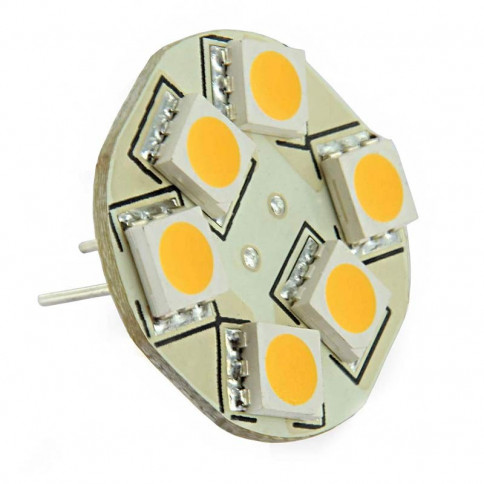 Bulb 6 LED type 5050 SMD 10 to 30 volts G4 Coaxial base