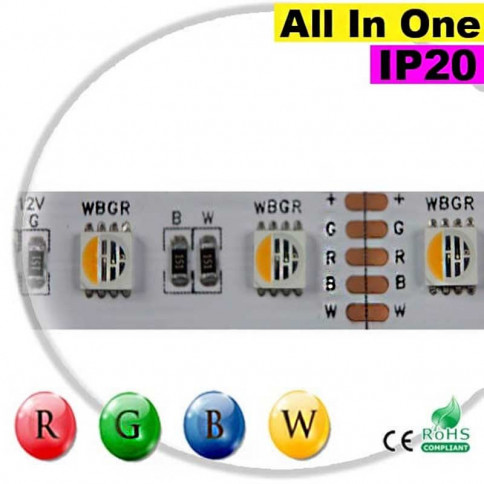  Strip LEDs RGB-WW IP20 - LED "All in one" 5 mètres 