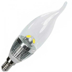 Ampoule Flamme coup de vent E14 -3 x 1 watt LEDs MCOB
