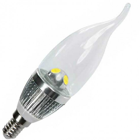 Ampoule Flamme coup de vent E14 -3 x 1 watt LEDs MCOB 