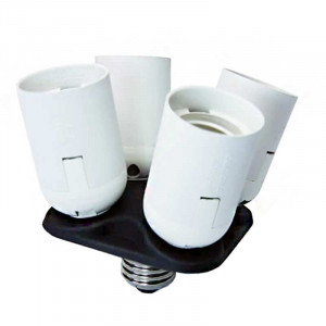  Multiplier from E40 to four E27 sockets