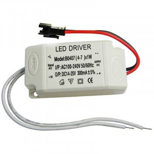 LED constant current power supply from 4 to 7 watts 300 mA