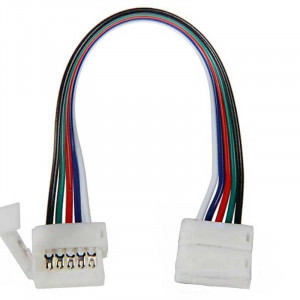 Deux boitiers de raccordement Clips-connect sur câbles pour Strips LEDs RGB W Circuit board à 5 pistes