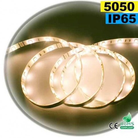 Strip 30 Warm White LEDs Lightweight 5m self-adhesive flexible roll