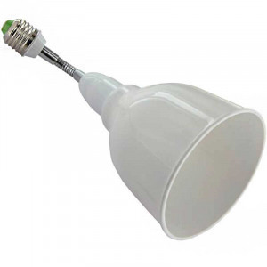 Abat-jour avec douille E27 mâle femelle sur flexible orientable en tous sens
