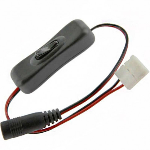 Switch plus cord with female jack connector and 10 mm clip-connect box.