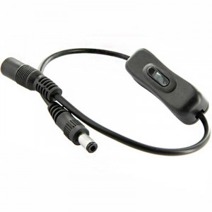 Switch plus cord with male and female jack connectors