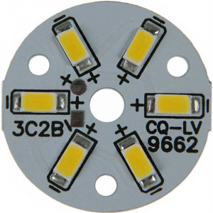  6 x 3 Watt LED 5730 board, Ø32mm