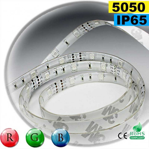  Strip Led RGB SMD 5050 IP65 30leds/m rouleau sur mesure 