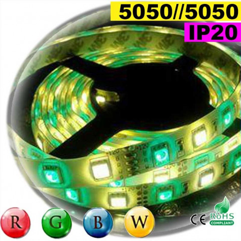  Strip Led RGB-WW IP20 60leds/m SMD 5050 sur mesure 