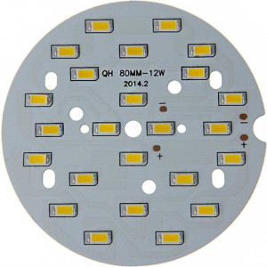 Platine 24 LEDS 5730 de 12 Watts Ø80mm
