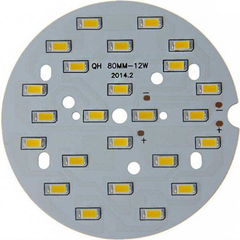  Platine 24 LEDS 5730 de 12 Watts Ø80mm 