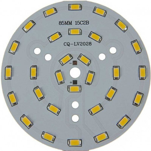  Platine 30 LEDS 5730 de 15 Watts Ø85mm 