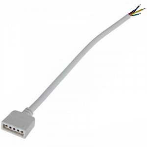 Prise 5 pins femelle avec câbles pour strip LED RGB W câbles gainé