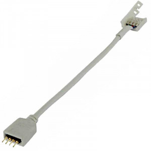 Prise 4 pins mâle RGB et boitier de raccordement Clips-connect cable gainé