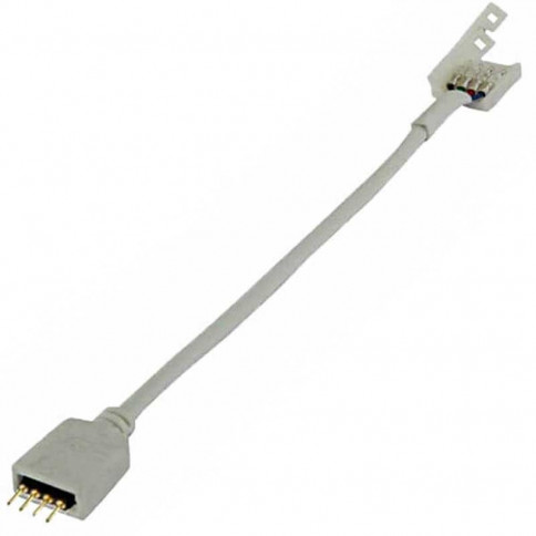 Prise 4 pins mâle RGB et boitier de raccordement Clips-connect cable gainé 