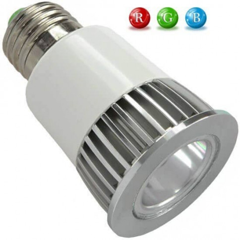 Ampoule LED E27 RVB 5 Watts + télécommande IR