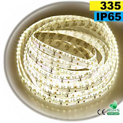 Strip Led latérale blanc chaud léger LEDs-335 IP65 120leds/m 5m 