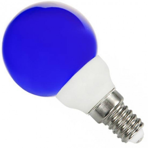 Ampoule sphérique E14 bleue 220 volts 0.5 Watt