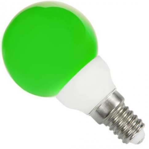 Ampoule sphérique E14 verte 220 volts 0.5 Watt