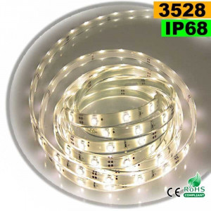 Warm white LED strip SMD 3528 IP68 30 LED/m 5m