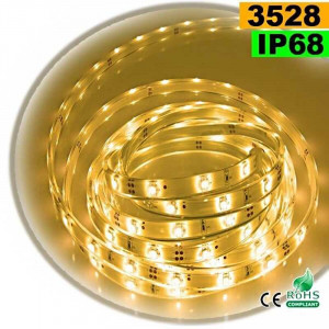  Strip Led warm white SMD 3528 IP68 30leds/m 5m