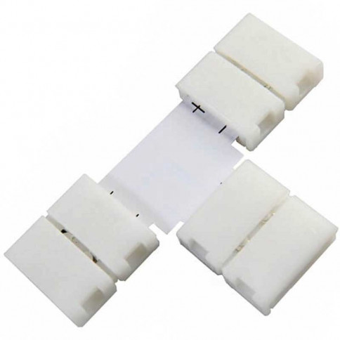  Clips-connect T-box for 8mm LED strips - 2-track circuit board with 4.5mm centre-to-centre spacing