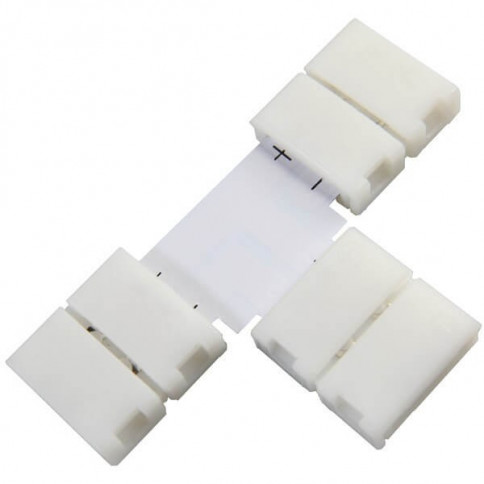  Clips-connect T-box for 10mm LED strips - 2-track circuit board at 5mm centres