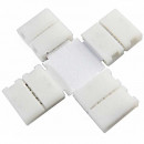  Clips-connect cross housing for 10mm LED strips - 4-track circuit board with 2.4mm centre-to-centre spacing