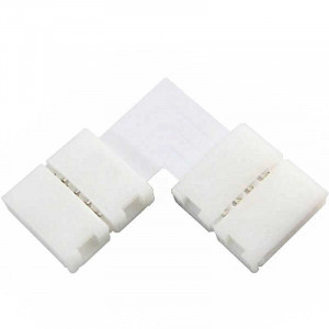 Boitier Clips-connect 90° pour Strip LEDs 10mm - Circuit board à 4 pistes entraxe 2,4mm