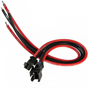  Male / female connector with two cables and coding device