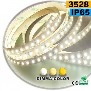LED strip dimma-color 3528 ip65 120LED/m 5m
