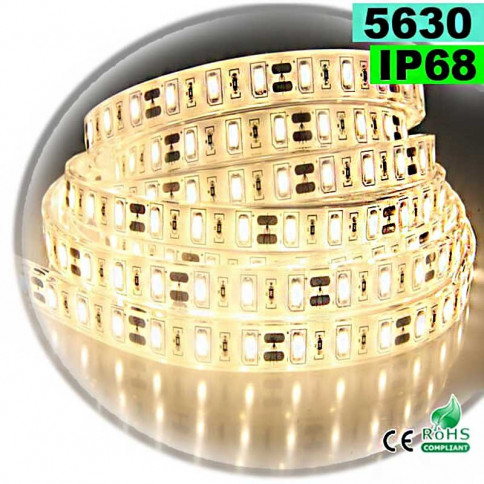 Strip Led warm white SMD 5630 IP68 60 led / m 5m