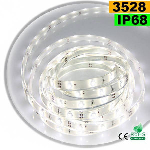 Strip Led blanc SMD 3528 IP68 30leds/m 5m