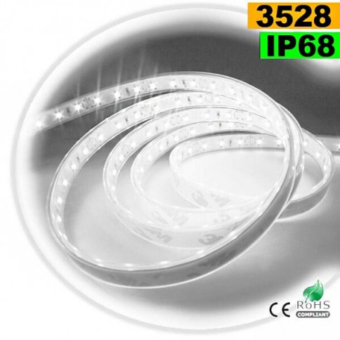  Strip Led white SMD 3528 IP68 120leds/m 5m