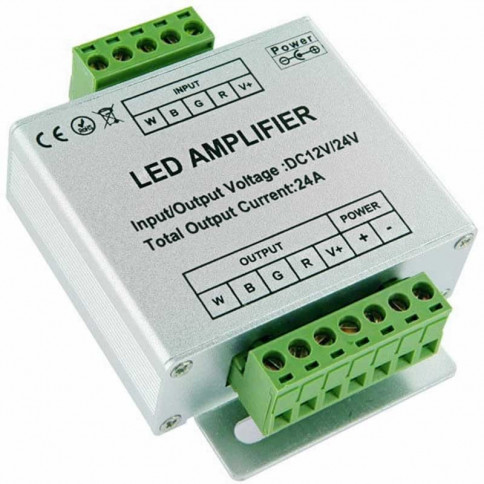 Signal amplifier for RGB W LED ribbons - 12 amps