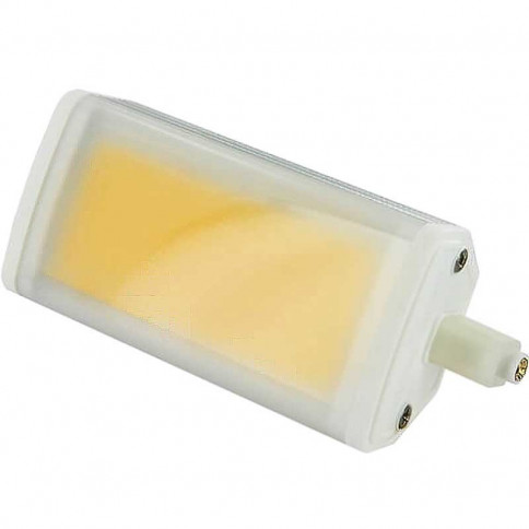  Ampoule R7s 10 watts dimmable compact LED COB 118mm avec diffuseur milk 